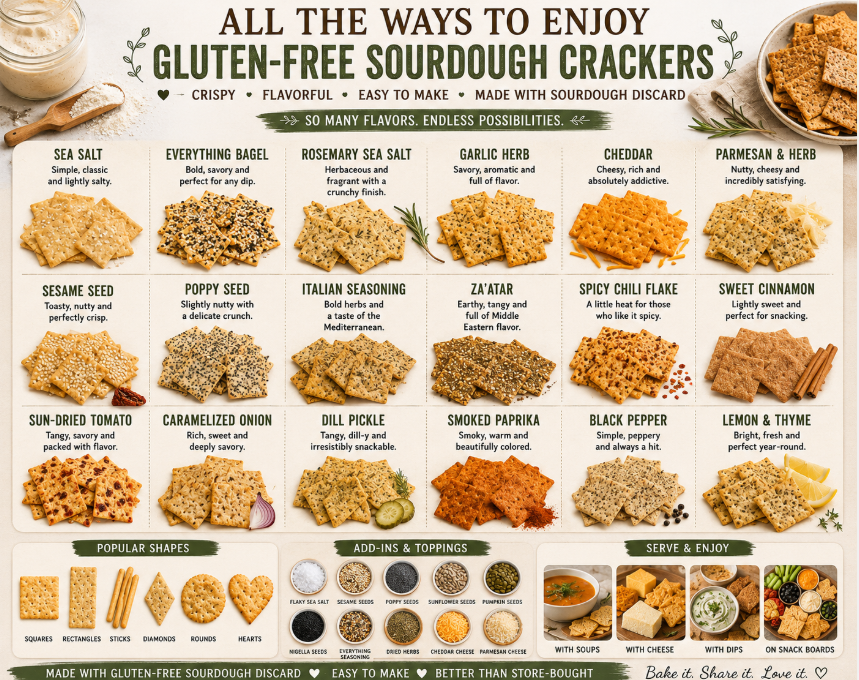 Crispy Gluten-Free Sourdough Discard Crackers