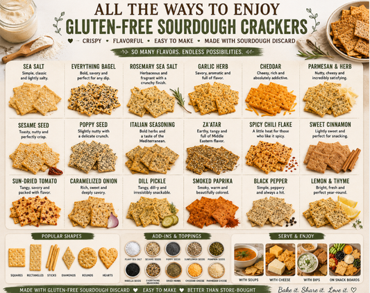 Crispy Gluten-Free Sourdough Discard Crackers