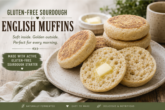 Soft & Tender Gluten-Free Sourdough English Muffins