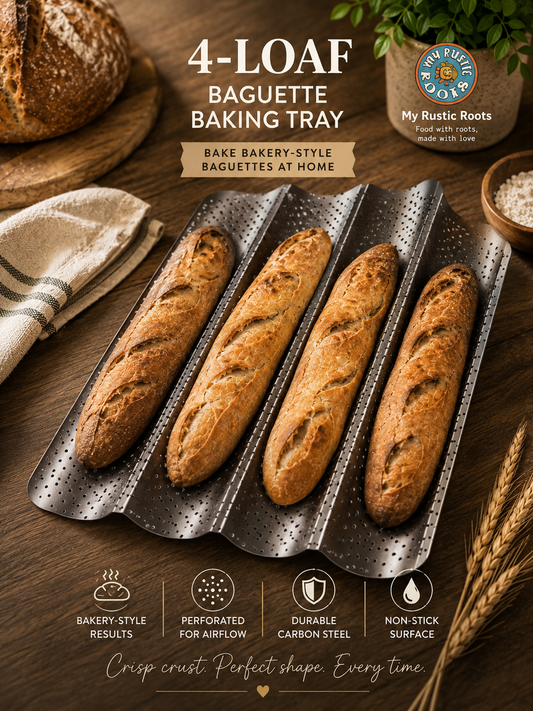 4-Loaf Baguette Baking Tray Non Stick