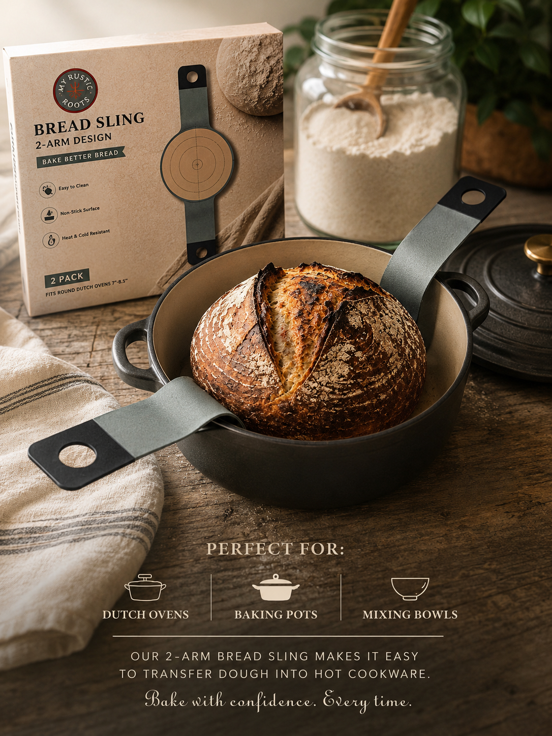Bread Sling 2-Arm Design (2 pack)
