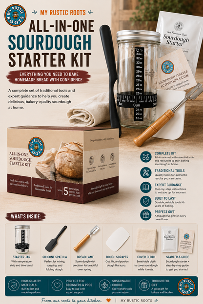 All-in-One Sourdough Starter Kit - BONUS BAG OF STARTER