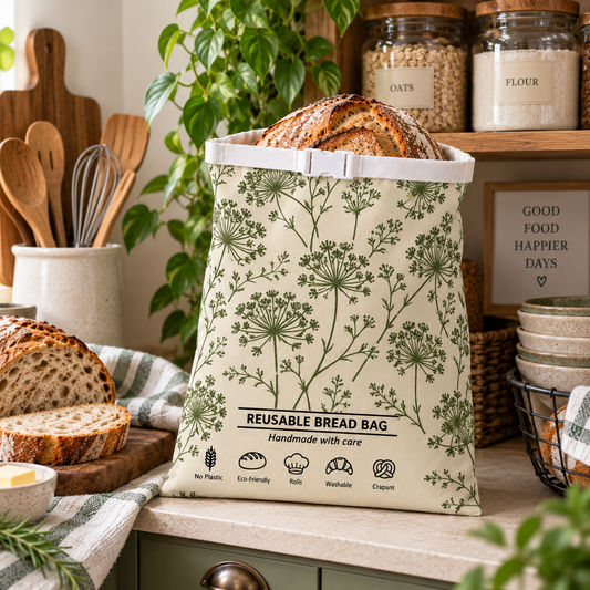 Wishing Wisps in the Green Meadows Reusable Bread Bag