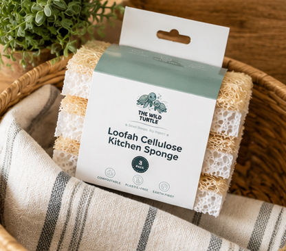 Loofah Cellulose Kitchen Sponge 3 Pack
