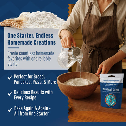 Organic, Non GMO Mature Sourdough Starter 12 grams