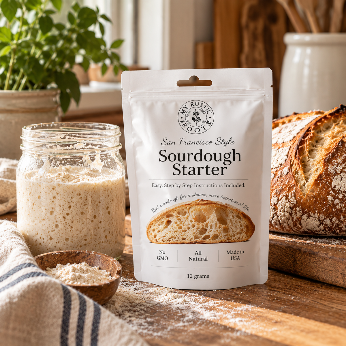 From Starter to Loaf Gift Box | Sourdough Starter Kit with Bread Baking Tools & Beginner Guide