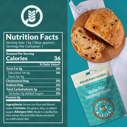 Organic Non-GMO Gluten-Free Sourdough Starter – 12g