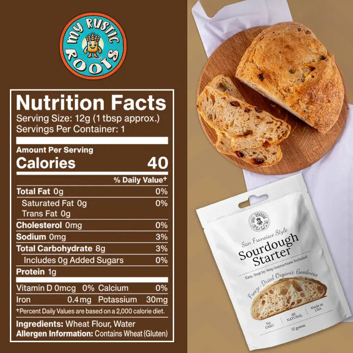 Original White Organic Non-GMO Freeze-Dried Sourdough Starter – 12g NEW