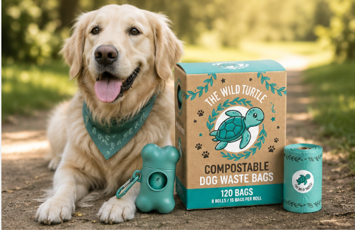 Dog Poop Bags — Compostable, Extra Thick, Leak-Proof 150 Bags Dispenser Included