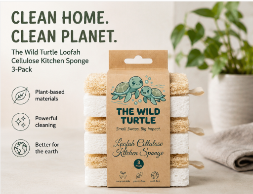 Loofah Cellulose Kitchen Sponge 3 Pack