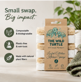 Loofah Cellulose Kitchen Sponge 3 Pack