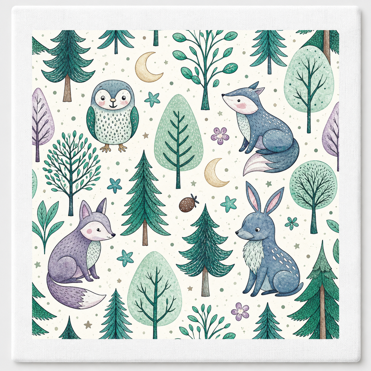 Woodland Friends Swedish dishcloth by My Rustic Roots