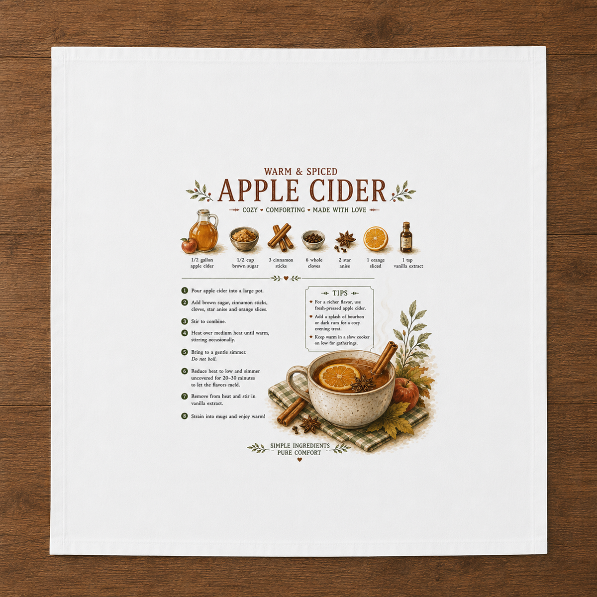 Recipe Tea Towels 50 designs