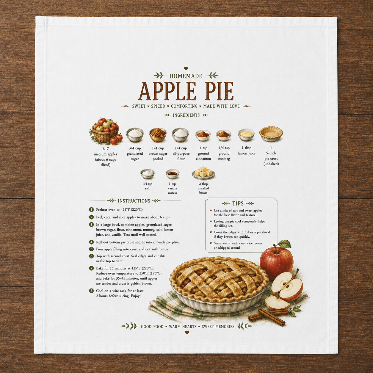 Recipe Tea Towels 50 designs