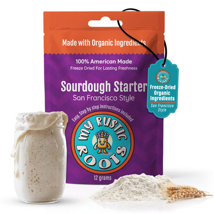 Organic Non-GMO, Freeze Dried, Sourdough Starter. 12 grams. SAN FRANCISCO STYLE