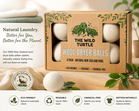 Clearance Wool Dryer Balls — Natural Fabric Softener, Dryer Sheet Replacement (6-Pack)