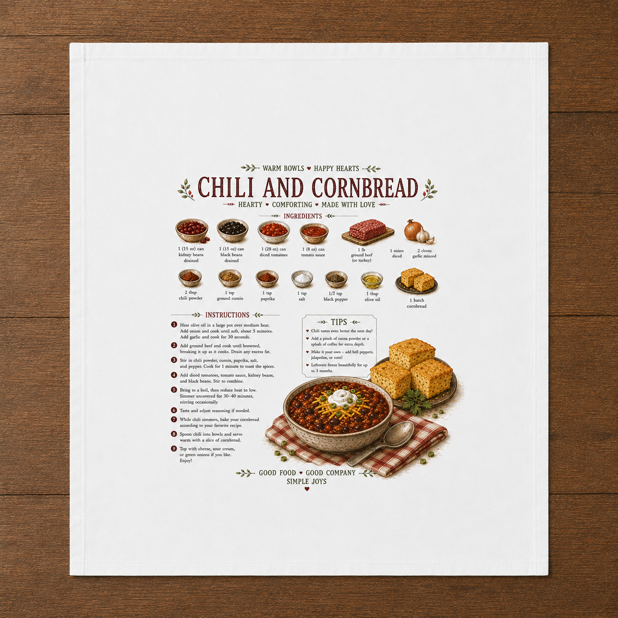 Recipe Tea Towels 50 designs