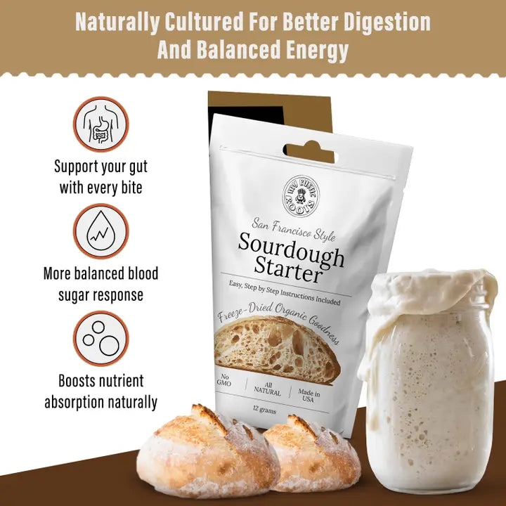 Original White Organic Non-GMO Freeze-Dried Sourdough Starter – 12g NEW