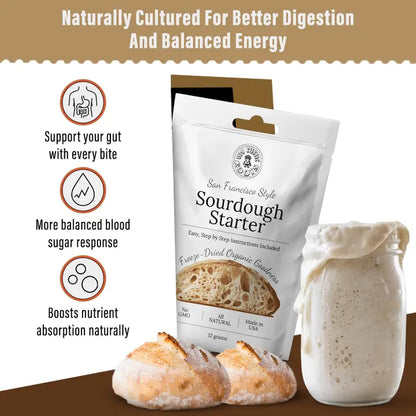 Original White Organic Non-GMO Freeze-Dried Sourdough Starter – 12g NEW
