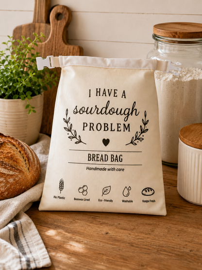 I Have a Sourdough Problem – Beeswax-Lined Bread Bag