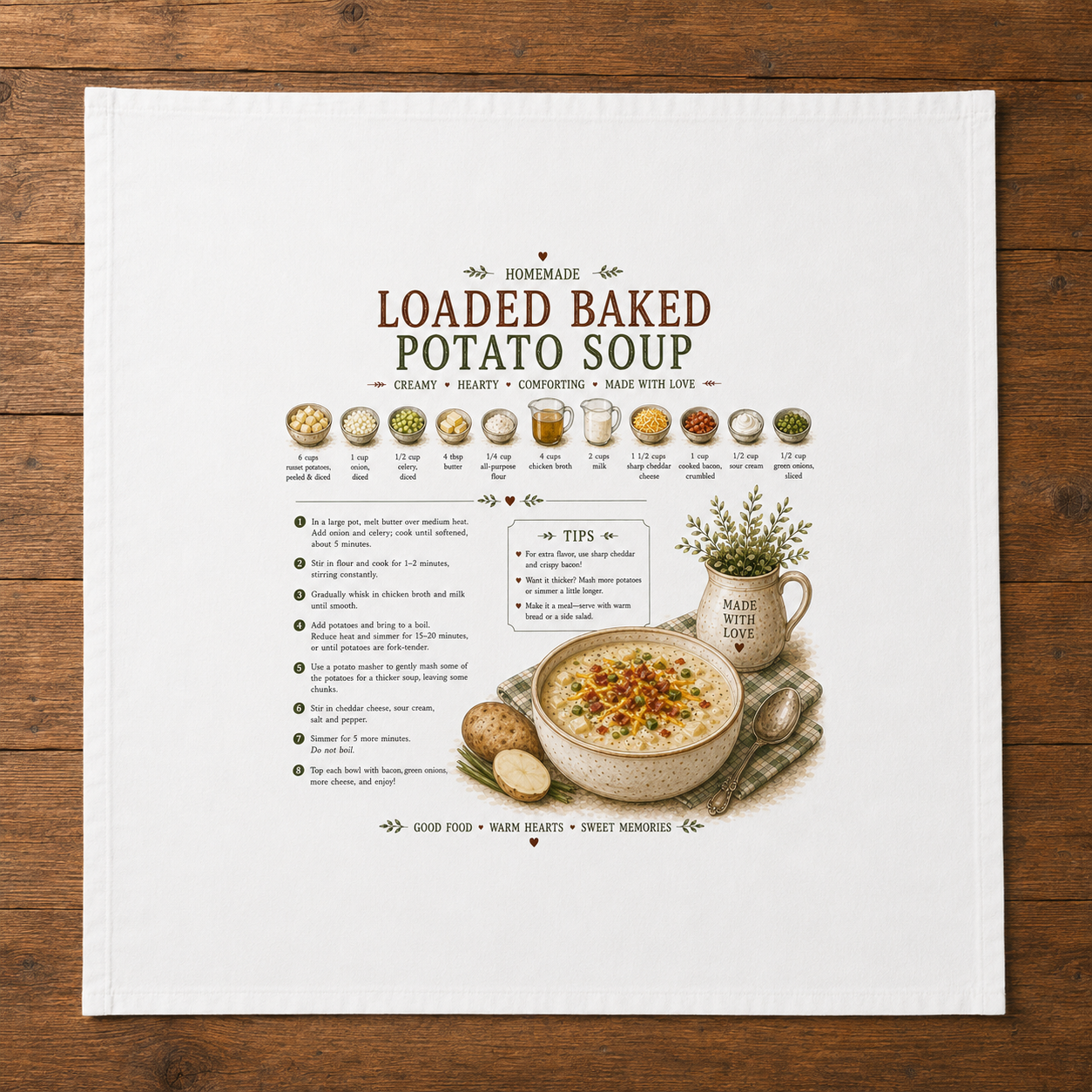 Recipe Tea Towels 50 designs