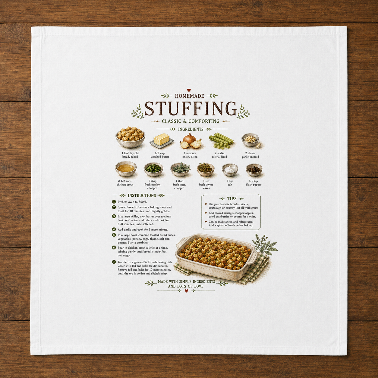 Recipe Tea Towels 50 designs