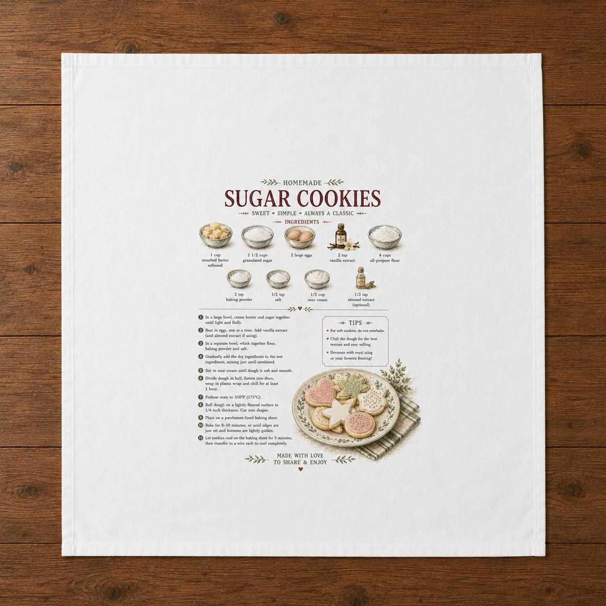 Recipe Tea Towels 50 designs